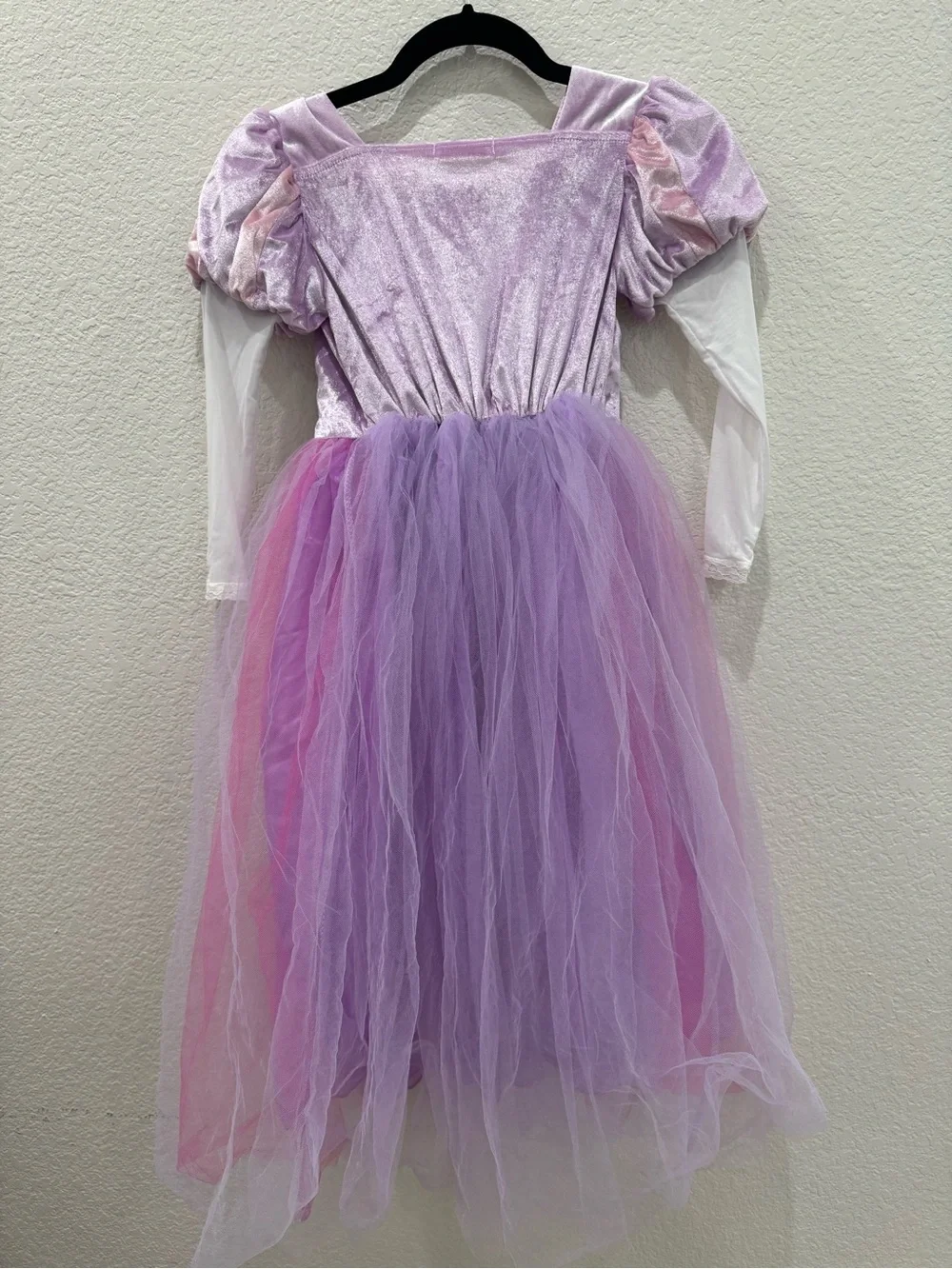 Au Meng Baby Rapunzel Princess Dress Size 150 Purple Pink Tulle Costume